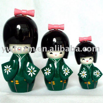 Boneca de madeira japonesa Kokeshi